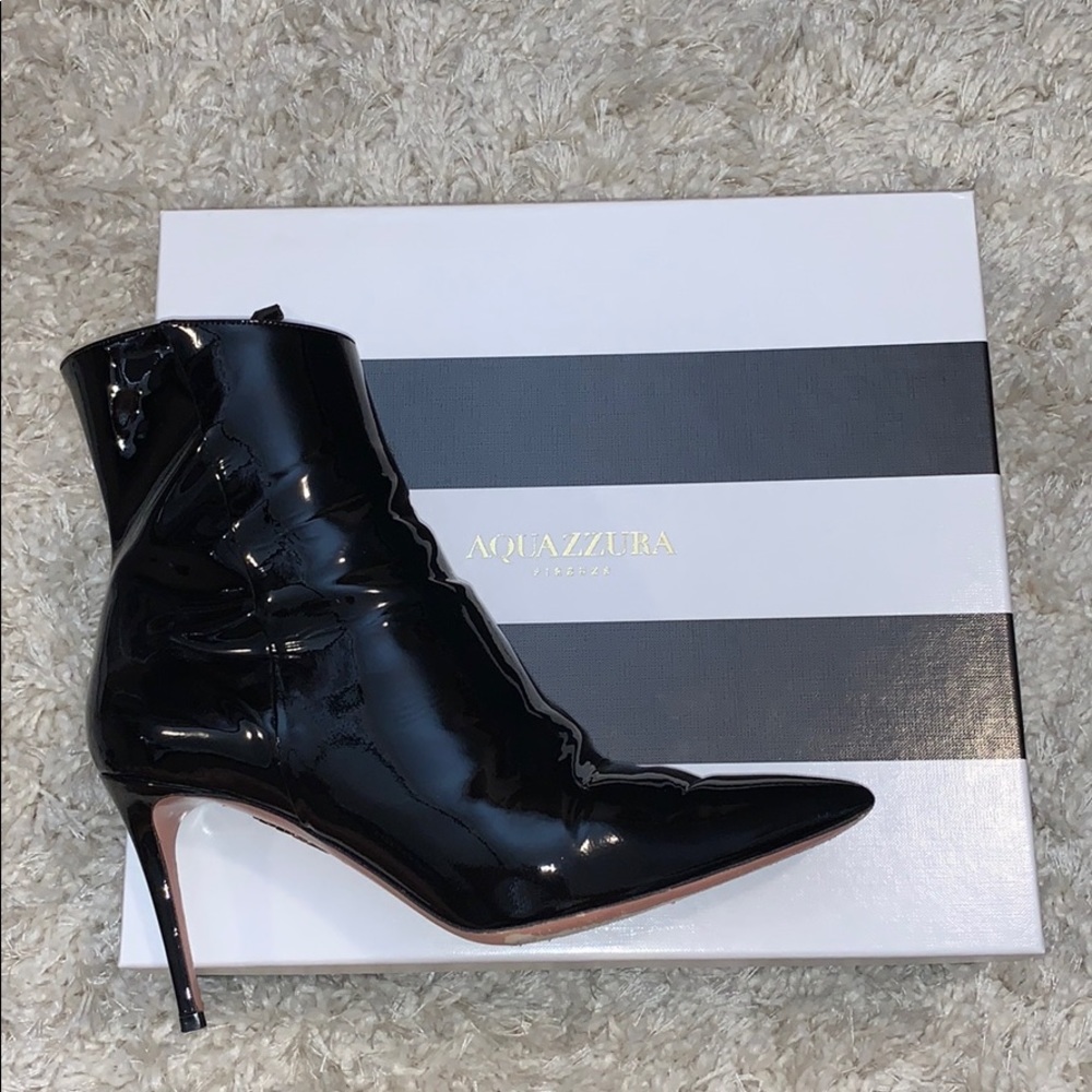 Aquazzura patent leather “alma” booties